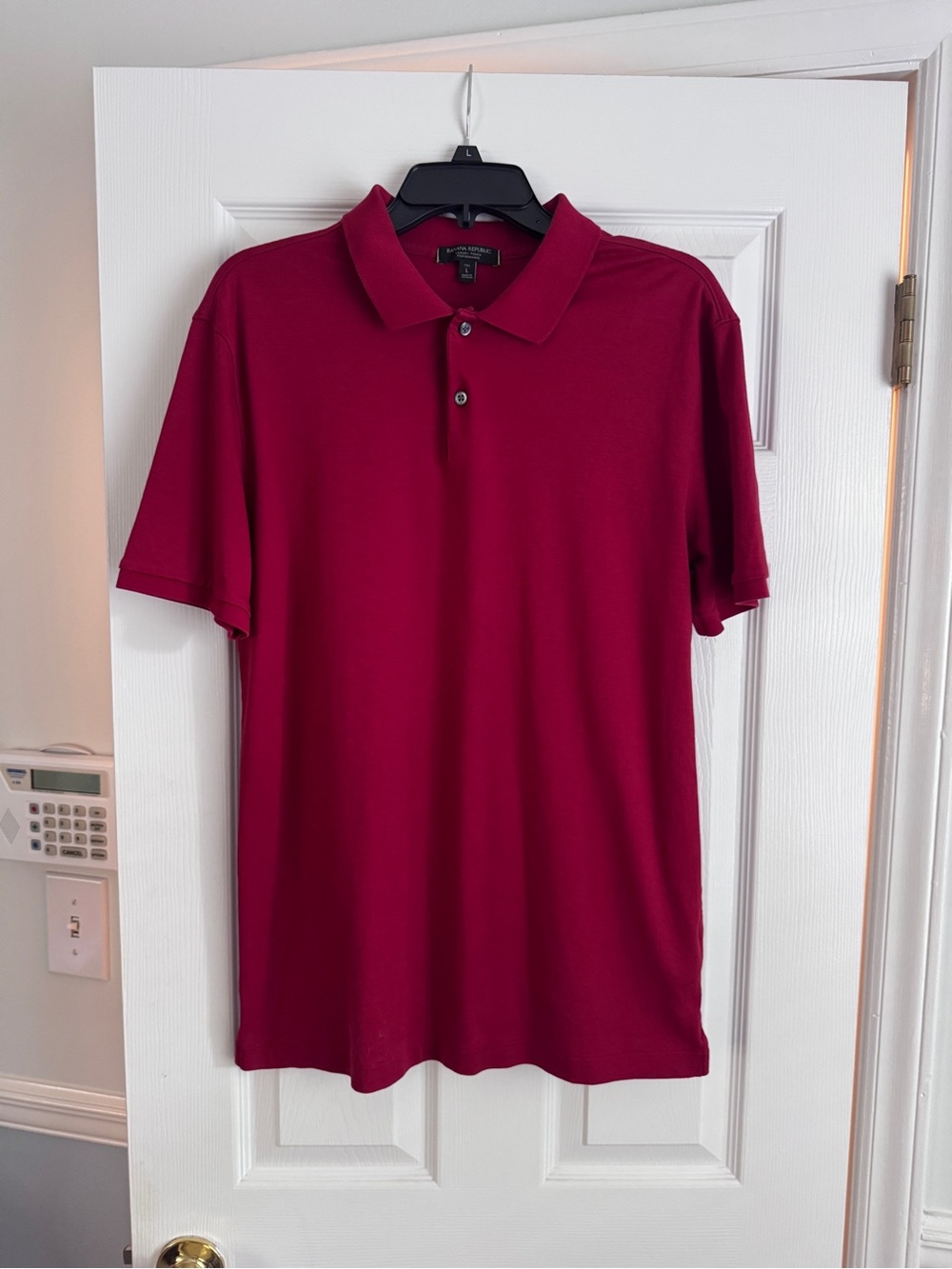 Banana Republic Men's Luxury Touch Performance Red Polo Shirt
